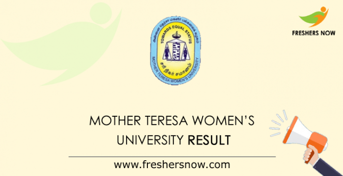 Mother Teresa Women’s University Result