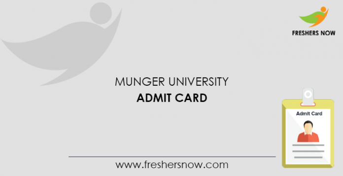 Munger University Admit Card