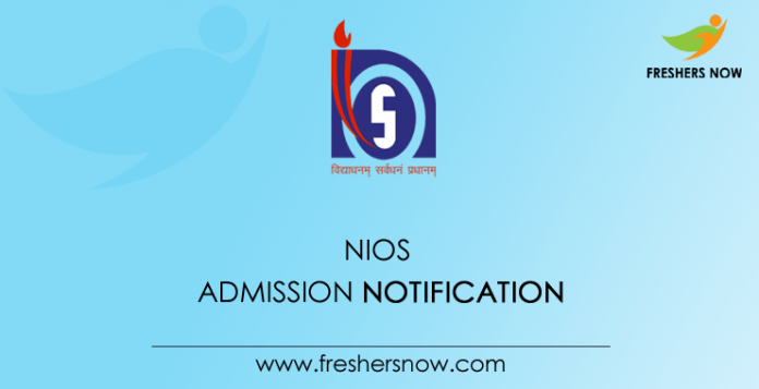 NIOS Admission Notification