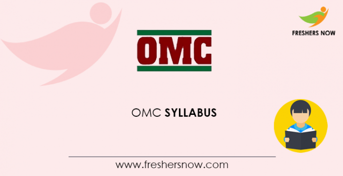 OMC Junior Executive Assistant Syllabus 2020