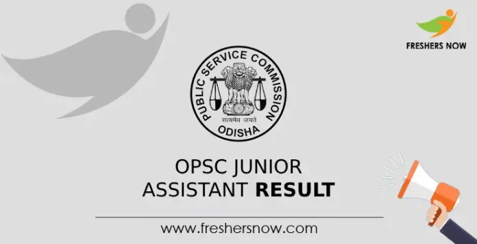 OPSC Junior Assistant Result