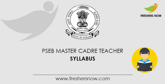 PSEB Master Cadre Teacher Syllabus 2020