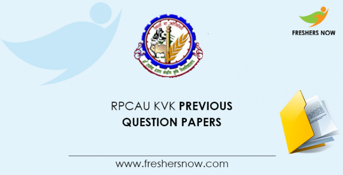 RPCAU KVK Previous Question Papers