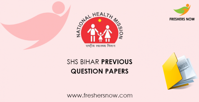 SHS Bihar Executive Assistant Previous Question Papers