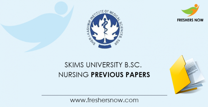 SKIMS University B.Sc Nursing Previous Question Papers