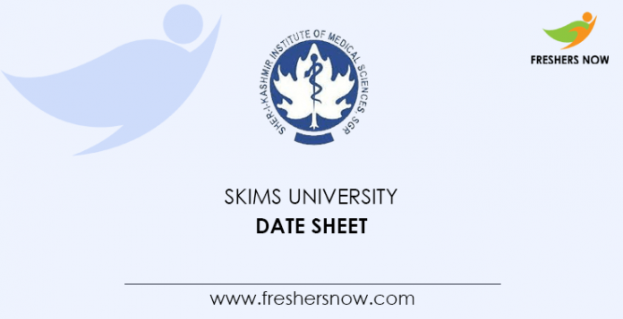 SKIMS University Date Sheet