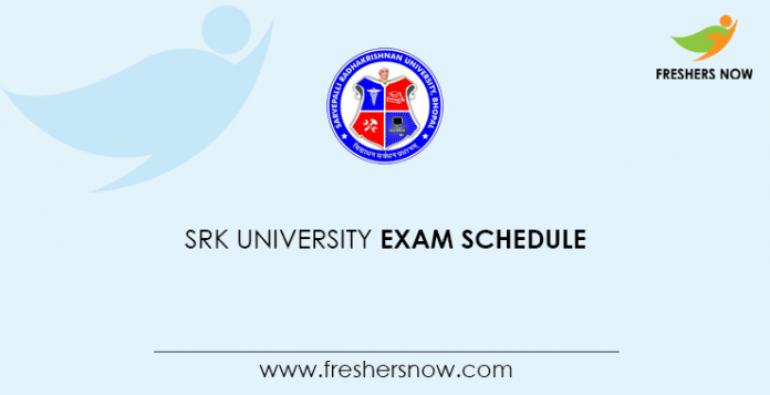SRK University Exam Schedule