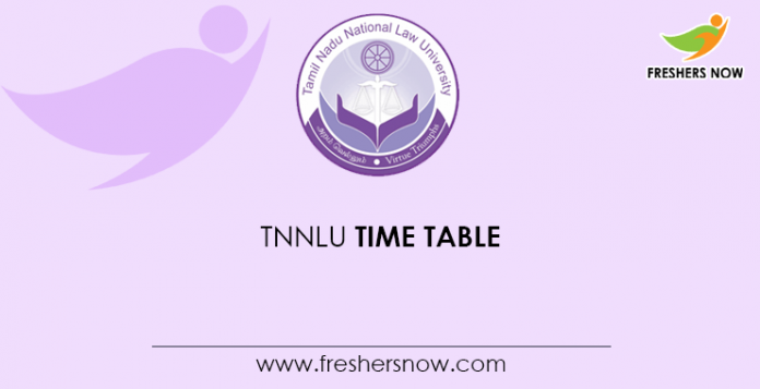 TNNLU Time Table