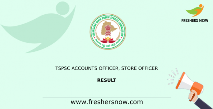 TSPSC Accounts Officer, Store Officer Result
