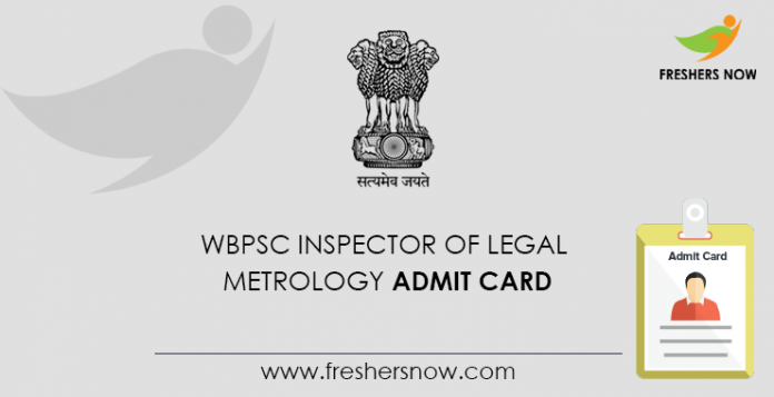 WBPSC Inspector of Legal Metrology Admit Card