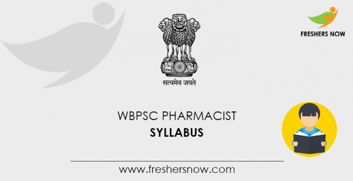 WBPSC Pharmacist Syllabus 2020