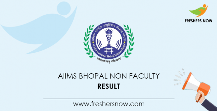AIIMS Bhopal Non Faculty Result