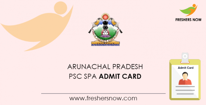 Arunachal Pradesh PSC SPA Admit Card