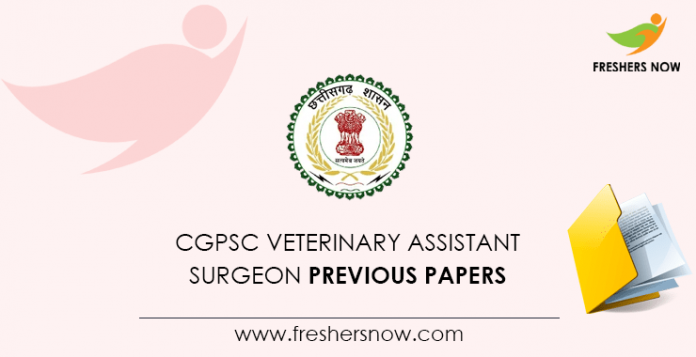 CGPSC Veterinary Assistant Surgeon Previous Questions Papers