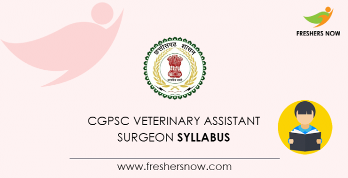 CGPSC Veterinary Assistant Surgeon Syllabus 2020