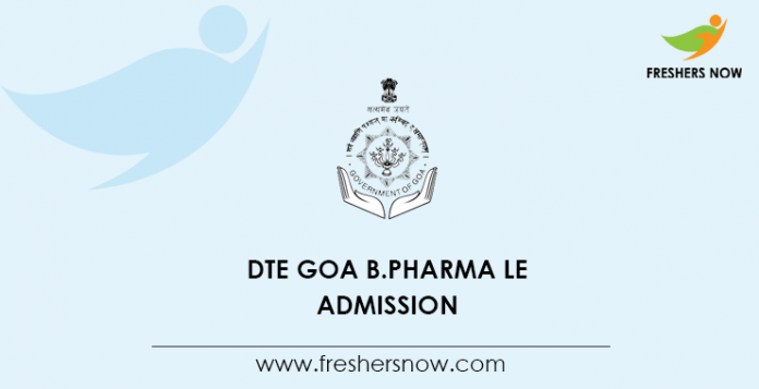 DTE Goa B Pharma LE Admission