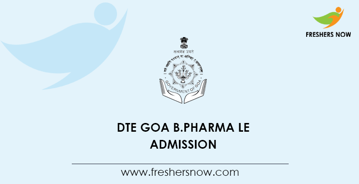 DTE Goa B.Pharma LE Admission 2020 | Application Form, Eligibility