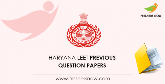 Haryana LEET Previous Question Papers