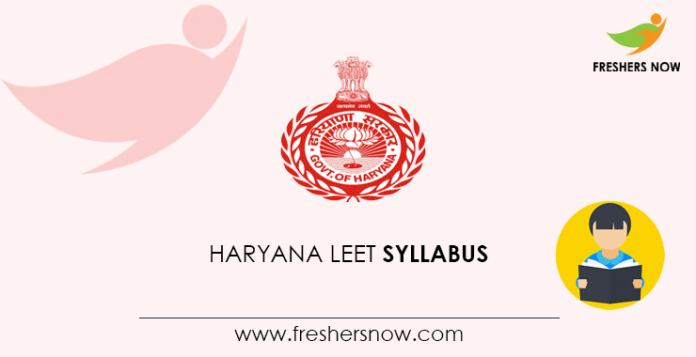 Haryana LEET Syllabus