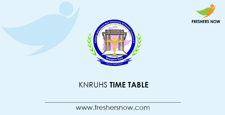 KNRUHS Time Table 2021 PDF Released UG PG Exam Dates