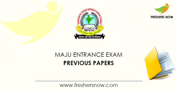 MAJU Entrance Exam Previous Question Papers