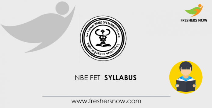 NBE FET Syllabus