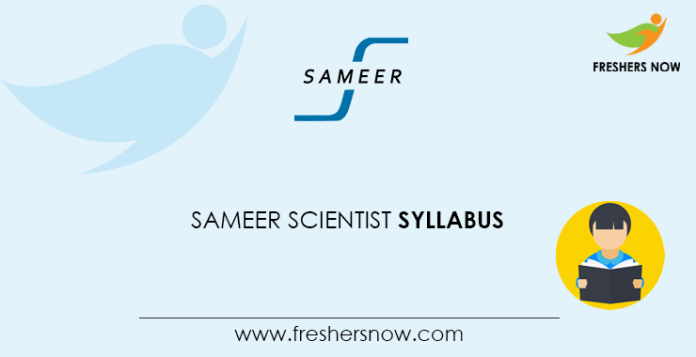 SAMEER Scientist Syllabus 2020
