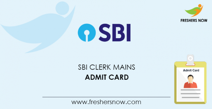 SBI Clerk Mains Admit Card