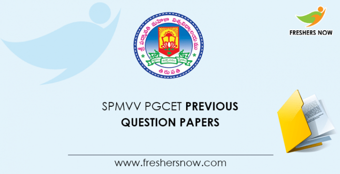 SPMVV PGCET Previous Question Papers