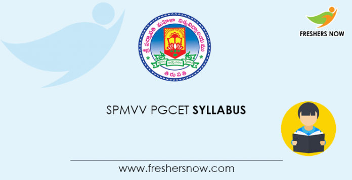 SPMVV PGCET Syllabus