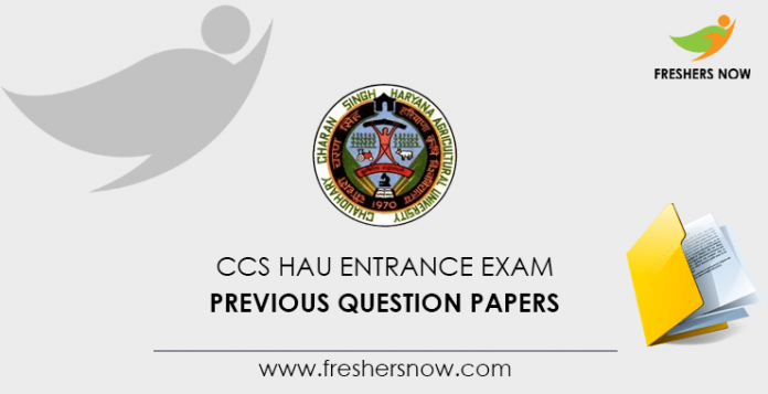 CCS HAU Entrance Exam Previous Question Papers