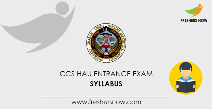 CCS HAU Entrance Exam Syllabus