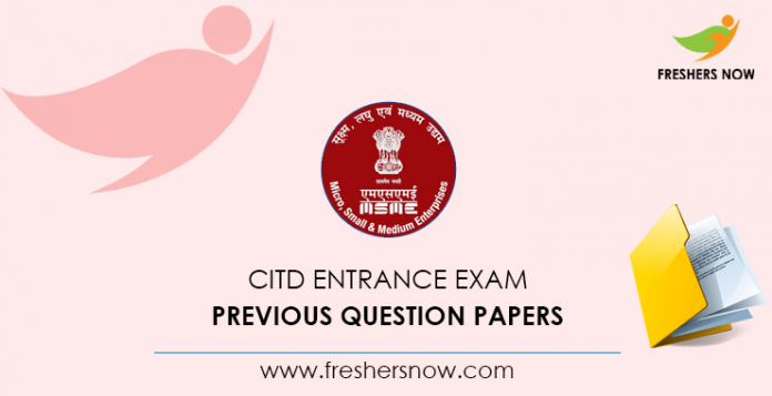 CITD Entrance Exam Previous Question Papers