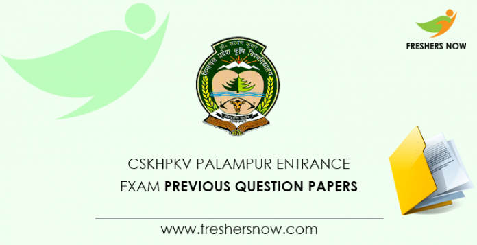 CSKHPKV Entrance Exam Previous Question Papers