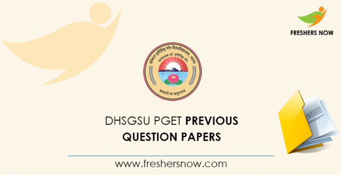 DHSGSU PGET Previous Question Papers