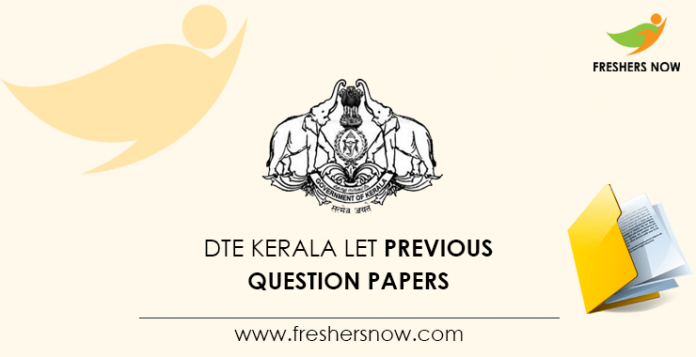 DTE Kerala LET Previous Question Papers