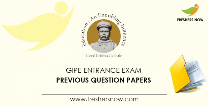 GIPE Entrance Exam Previous Question Papers