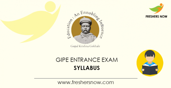 GIPE Entrance Exam Syllabus