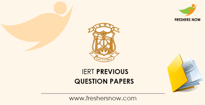 IERT Entrance Exam Previous Question Papers