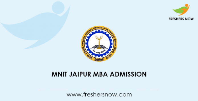 MNIT Jaipur MBA Admission