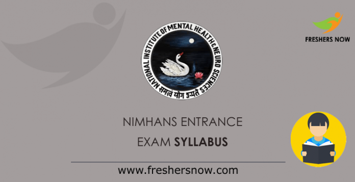 NIMHANS Entrance Exam Syllabus