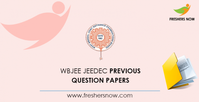 WBJEE JEEDEC Previous Question Papers
