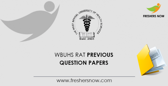 WBUHS RAT Previous Question Papers