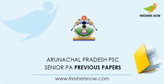 Arunachal Pradesh PSC Senior PA Previous Question Papers