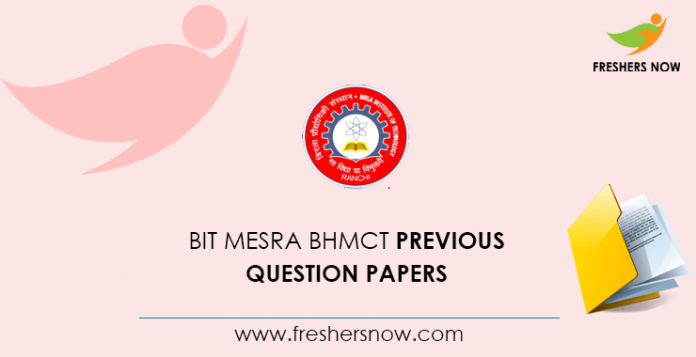 BIT Mesra BHMCT Previous Question Papers