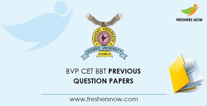 BVP CET BBT Previous Question Papers