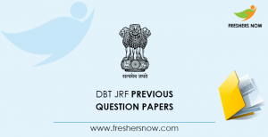 DBT JRF Previous Question Papers PDF Download