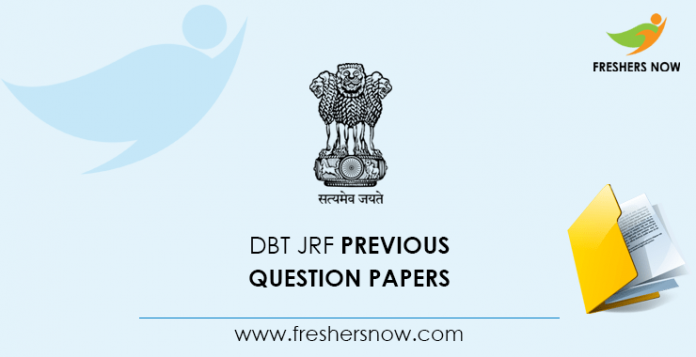 DBT JRF Previous Question Papers
