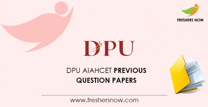 DPU AIAHCET Previous Question Papers