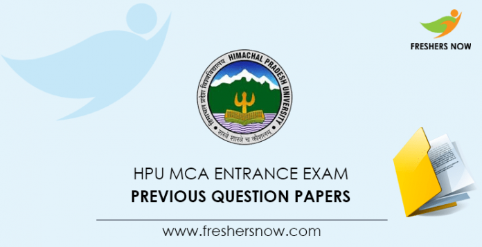 HPU MCA Entrance Exam Previous Question Papers